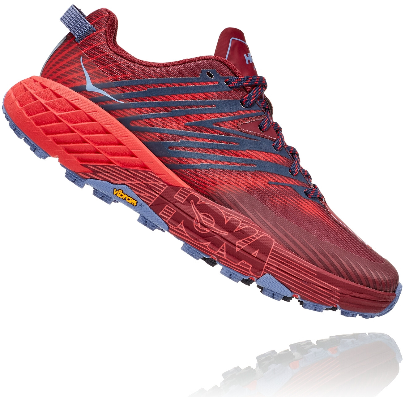 Hoka One One Speedgoat 4 Shoes Women cordovan/high risk red at ...
